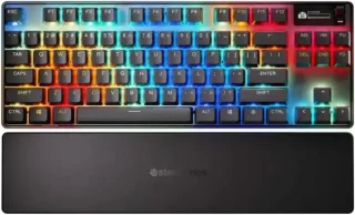 SteelSeries Apex Pro TKL Wireless Gen 3 OmniPoint 3.0 HyperMagnetic Switches, Adjustable Actuation, Rapid Trigger, Game-Ready Presets, Protection Mode, Rapid Tap/SOCD, Dual Wireless, OLED