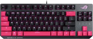 ASUS ROG Strix Scope TKL Electro Punk Mechanical Gaming Keyboard | Cherry MX Red Switches | 2X Wider Ctrl Key for Greater FPS Precision | Gaming Keyboard for PC | Aura Sync RGB Lighting, Quick-Toggle