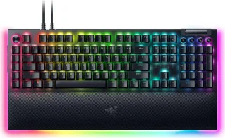 Razer BlackWidow V4 Pro Wired Mechanical Gaming Keyboard - Green Switches (Tactile & Clicky), Doubleshot ABS Keycaps, Command Dial, Chroma RGB, Magnetic Wrist Rest, Snap Tap - Black