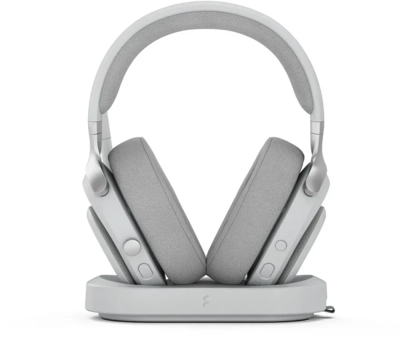 Fractal Design Scape Light RGB Wireless Gaming Headset w/ Immersive Audio, USB Dongle & BT 5.3, Charging Stand, 40-Hr Battery, compatible with PC, Mac, PS4, PS5, Switch, Mobile - Gray (FD-HS-SCA1-02) - Featured Image