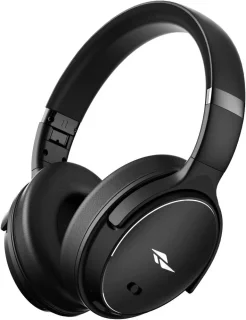 Rosewill SAROS C740S Active Noise Cancelling (ANC) Wireless Over-Ear Headphones, Rechargeable with up to 40 Hours of Playtime, 40mm Driver, Superior HQ Sound, Foldable Earcups, Portable for Travel