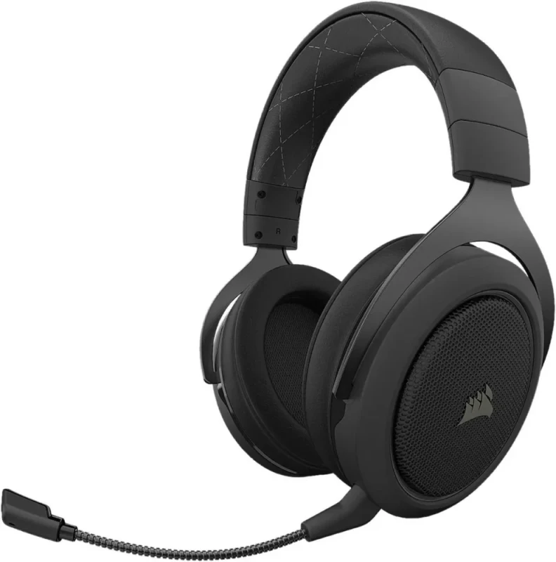 Corsair HS70 Pro Wireless Gaming Headset - 7.1 Surround Sound Headphones for PC, MacOS, PS5, PS4 - Discord Certified - 50mm Drivers – Carbon - Featured Image