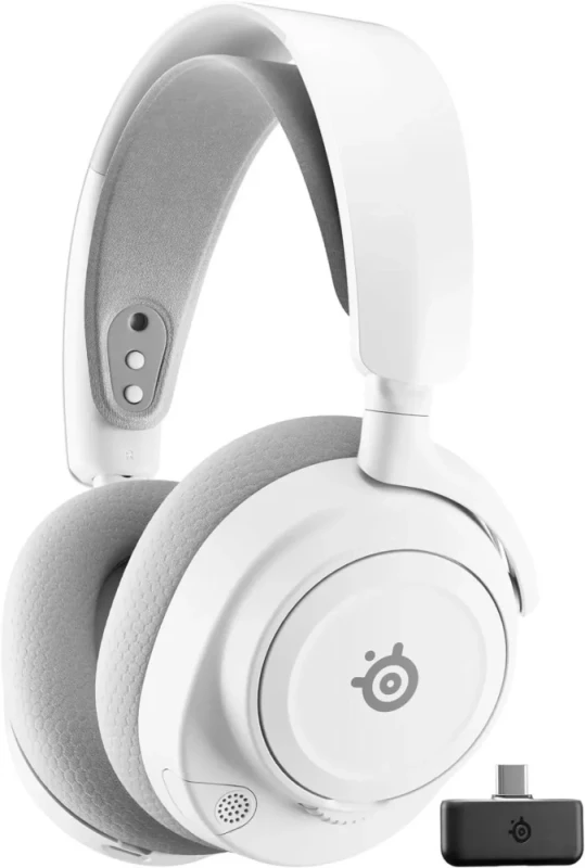 SteelSeries Arctis Nova 7 Wireless Gen 2 Gaming Headset - Real-Time App Control, 50+ HR Play, Neodymium Drivers, Mix 2.4GHz/Bluetooth, PC, PS5, PS4, Switch 1/2, Mobile - White - Featured Image