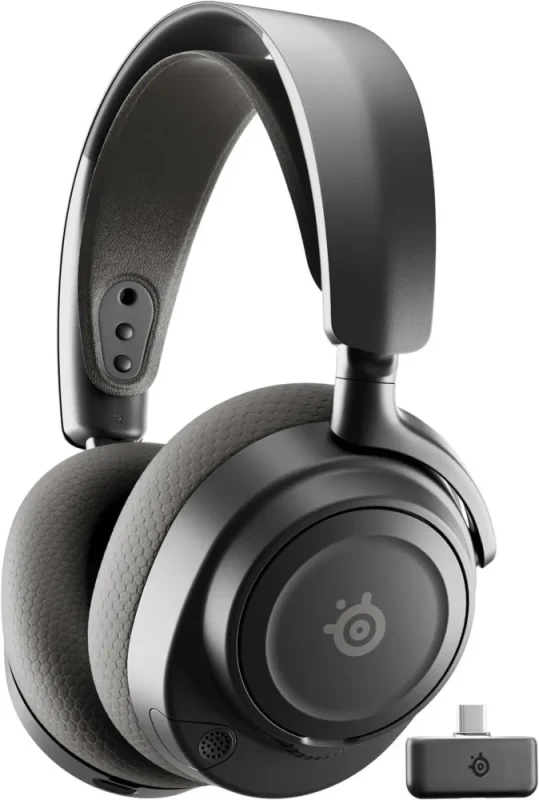SteelSeries Arctis Nova 7P Wireless Gen 2 Gaming Headset - Real-Time App Control, 50+ HR Play, Neodymium Magnetic Drivers, Mix 2.4GHz/Bluetooth, PS5, PS4, PC, Switch 1/2, Mobile - Black - Featured Image