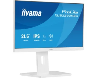 iiyama ProLite XUB2293HSU-W7 22" Full HD IPS Monitor - 100Hz, 1ms MPRT, FreeSync, HDMI/DP, Height Adjustable, USB Hub, White Design, Speakers