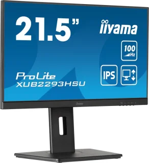 iiyama ProLite XUB2293HSU-B7 22" Full HD IPS Monitor - 100Hz, 1ms MPRT, FreeSync, HDMI/DP, Height Adjustable Stand, USB Hub, Speakers