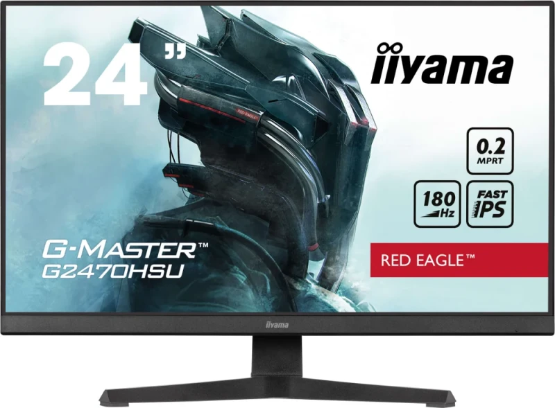 iiyama G-Master G2470HSU-B6 24" Full HD Fast IPS – 180Hz, 0.2ms, FreeSync Premium, USB, Speakers - Featured Image