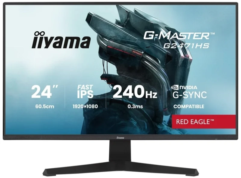 iiyama G-Master G2471HS-B1 24" Full HD IPS – 240Hz, 0.3ms, G-Sync Compatible, Speakers - Featured Image