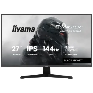 iiyama G-Master G2741QSU-B1 27" QHD IPS Gaming Monitor – 144Hz, 1ms, G-Sync, USB, Speakers