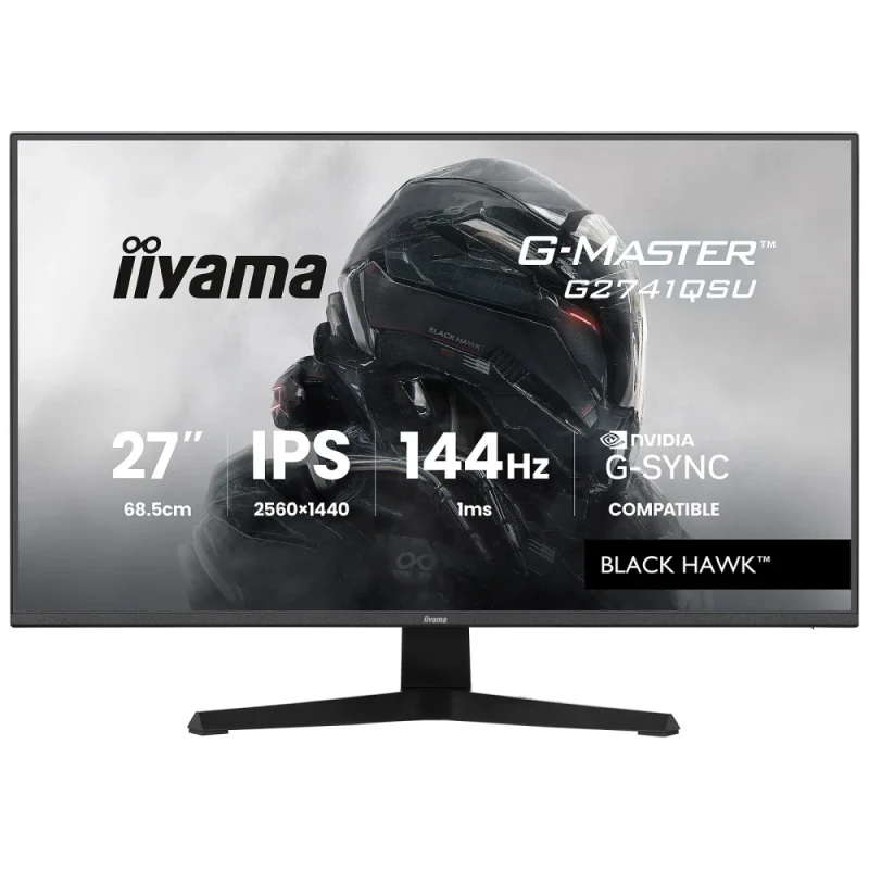iiyama G-Master G2741QSU-B1 27" QHD IPS Gaming Monitor – 144Hz, 1ms, G-Sync, USB, Speakers - Featured Image