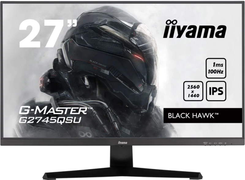 iiyama G-Master G2745QSU-B2 27" QHD IPS Gaming Monitor – 100Hz, 1ms, FreeSync, USB, Speakers - Featured Image