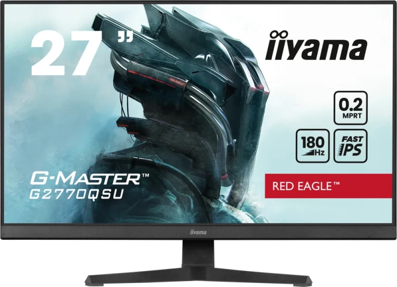 iiyama G-Master G2770QSU-B6 27" QHD Fast IPS – 180Hz, 0.2ms, FreeSync Premium, USB, Speakers - Featured Image