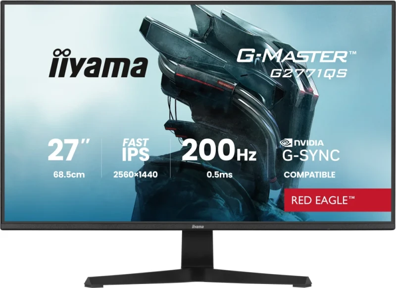 iiyama G-Master G2771QS-B1 27" QHD IPS – 200Hz, 0.5ms, G-Sync Compatible, Speakers - Featured Image