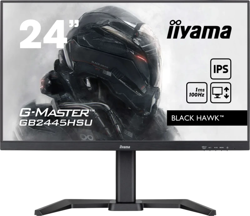 iiyama G-Master GB2445HSU-B2 24" Full HD IPS Gaming Monitor – 100Hz, 1ms, FreeSync, USB, Speakers, Pivot - Featured Image