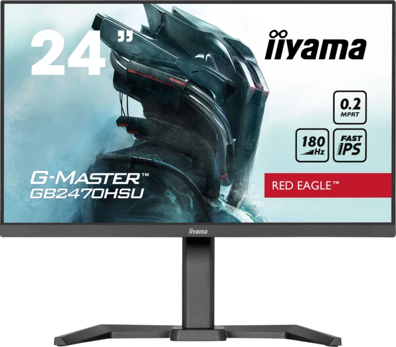 iiyama G-Master GB2470HSU-B6 24" Full HD Fast IPS – 180Hz, 0.2ms, FreeSync Premium, USB, Speakers, Pivot - Featured Image