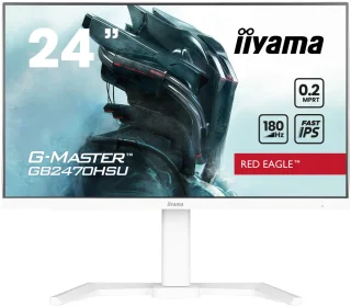 iiyama G-Master GB2470HSU-W6 24" Full HD Fast IPS – 180Hz, 0.2ms, FreeSync Premium, USB, Speakers, Pivot, White