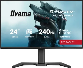 iiyama G-Master GB2471HSU-B1 24" Full HD IPS – 240Hz, 0.3ms, G-Sync Compatible, USB, Speakers, Pivot