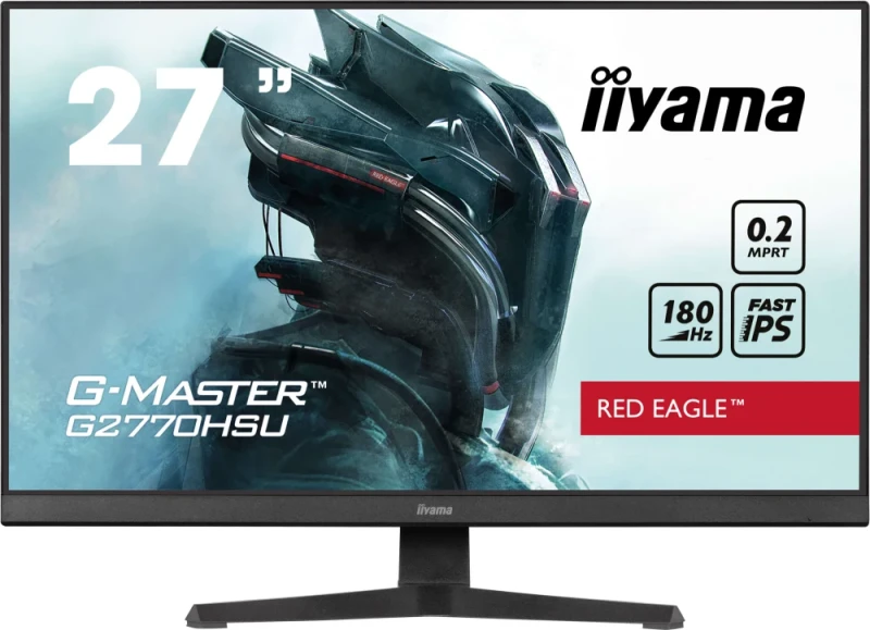 iiyama G-Master GB2770HSU-B6 27" Full HD Fast IPS Gaming Monitor – 180Hz, 0.2ms, FreeSync, USB, Speakers, Pivot - Featured Image