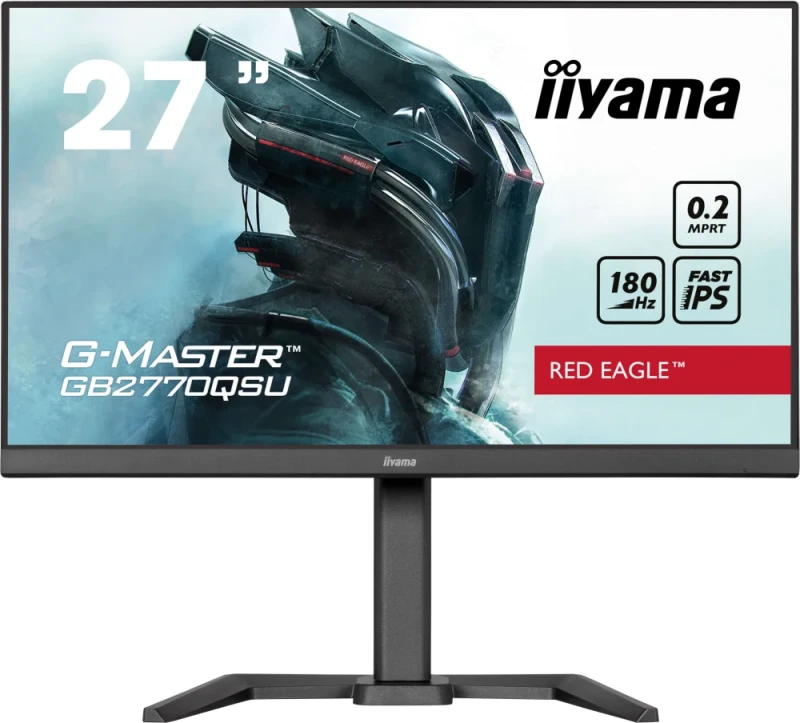 iiyama G-Master GB2770QSU-B6 27" QHD Fast IPS Gaming Monitor – 180Hz, 0.2ms, FreeSync, USB, Speakers, Pivot - Featured Image