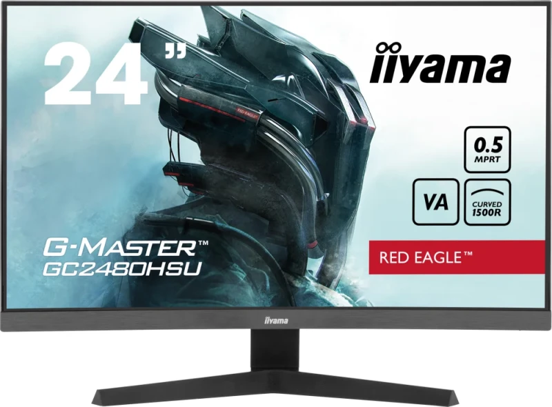iiyama G-Master GC2480HSU-B1 24" Full HD Curved VA Gaming Monitor – 180Hz, 0.5ms, FreeSync, USB, Speakers - Featured Image