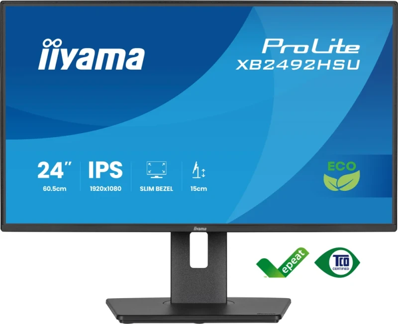 iiyama ProLite XB2492HSU-B1 24" Full HD IPS Monitor – 75Hz, USB Hub, Speakers, Full Ergonomic Pivot Stand - Featured Image