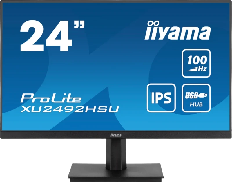 iiyama ProLite XU2492HSU-B6 24" Full HD IPS Monitor – 100Hz, AdaptiveSync, USB Hub, Speakers - Featured Image