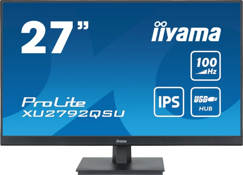 iiyama ProLite XU2792QSU-B6 27" QHD IPS Monitor – 100Hz, AdaptiveSync, USB Hub, Speakers - Featured Image