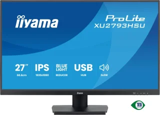 iiyama ProLite XU2793HSU-B7 27" Full HD IPS Monitor – 100Hz, AdaptiveSync, USB Hub, Speakers