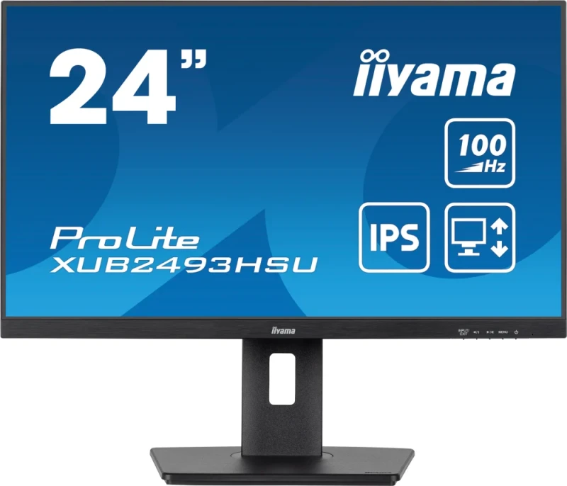 iiyama ProLite XUB2493HSU-B7 24" Full HD IPS Monitor – 100Hz, Adaptive-Sync, USB Hub, Speakers, Pivot - Featured Image