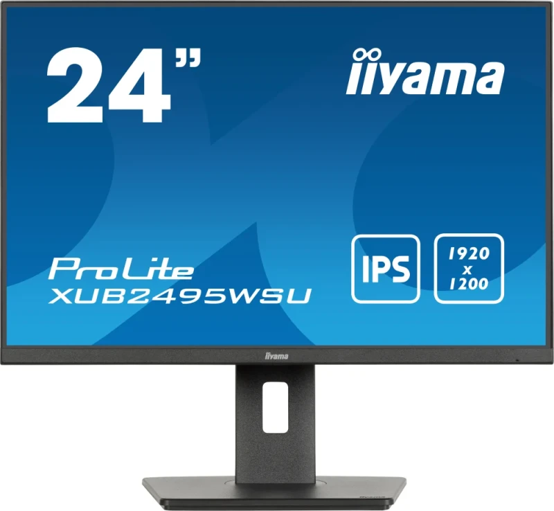 IIYAMA ProLite XUB2495WSU-B7 24.1" IPS WUXGA 1920x1200 16:10 Monitor, Speakers, USB-Hub, Pivot, Height Adjustable - Featured Image