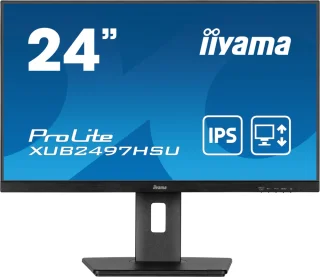 IIYAMA ProLite XUB2497HSU-B2 23.8" IPS Full HD 100Hz Monitor, Speakers, USB-Hub, Pivot, Height Adjustable