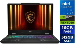 MSI Cyborg15 - 15.6" GeForce RTX 5060 Laptop GPU - Intel Core 7-240H(1.80-5.20 GHz) - 16GB Memory - 512 GB NVMe SSD - Windows 11 Home Gaming Laptops - 144 Hz IPS (Cyborg 15 B2RWFKG-259US )