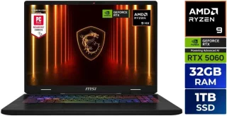 MSI CROSSHAIR A16 16" QHD+ 240Hz AMD® Ryzen™ 9-8940HX RTX 5060 32GBDR5 1TB NVMe SSD Win 11 Gaming Laptop D8WFKG-015US