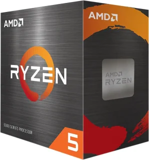 AMD Ryzen 5 5600X 6-Core 12-Thread Desktop Processor - 3.7 GHz Base, 4.6 GHz Boost, 65W TDP, Wraith Stealth Cooler Included - 100-100000065BOX