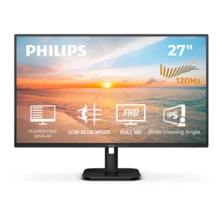 Philips 27E1N2100D 27" Full HD 1920x1080 IPS Office Monitor - 120Hz Refresh Rate, 1ms MPRT Response Time, Adaptive-Sync, SoftBlue Technology, HDMI VGA Connectivity, LowBlue Mode Flicker-Free, Tilt Adjustable Stand