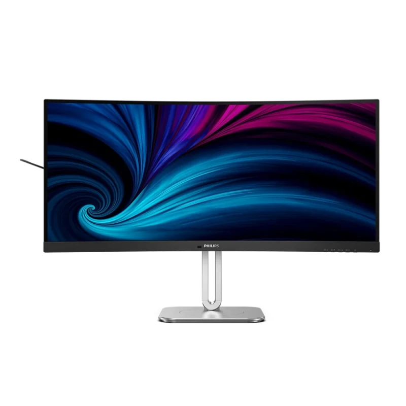 Philips 34B2U5600C 34" UWQHD 3440x1440 VA Curved Business Monitor - 120Hz Refresh Rate, 4ms Response Time, Adaptive-Sync, USB-C 96W Power Delivery Dock, KVM Switch, RJ45 Ethernet LAN, HDMI DisplayPort USB Hub, Built-in Speakers, Height Swivel Tilt Adjustable Stand, Flicker-Free Low Blue Light - Featured Image