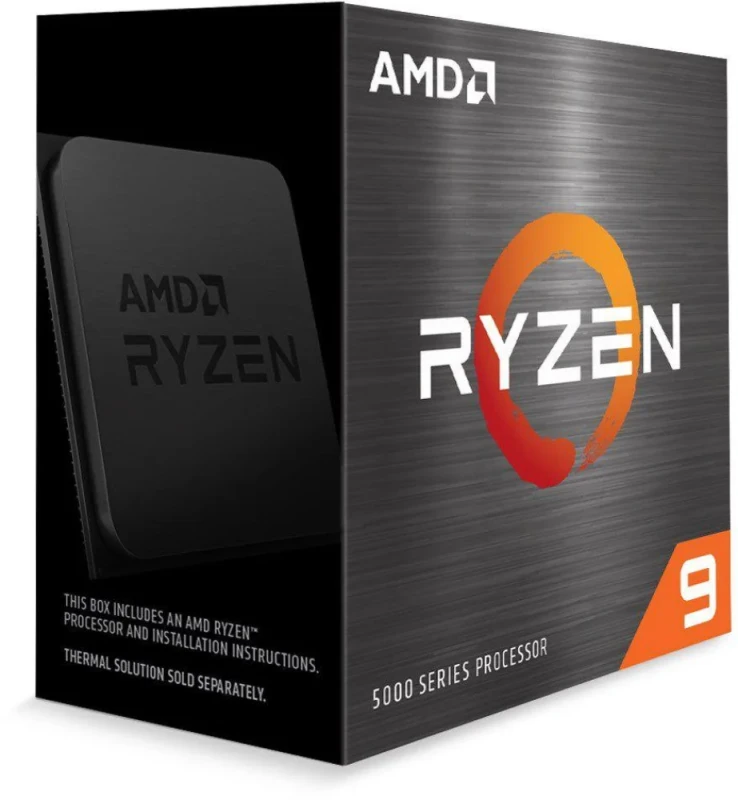 AMD Ryzen 9 5900X 12-Core 24-Thread Desktop Processor, Zen 3, 3.7GHz Base, Up to 4.8GHz Boost, 105W TDP, 70MB Cache, AM4 Socket, No Integrated Graphics, No Cooler - Featured Image
