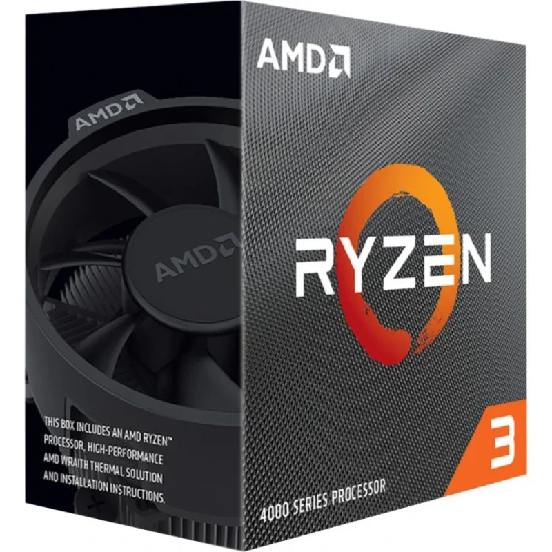 AMD Ryzen 3 4100 Desktop Processor – 4-Core / 8-Thread Zen 2 AM4 CPU, 3.8 GHz Base / Up to 4.0 GHz Boost, 6 MB Cache (2 MB L2 + 4 MB L3), 65 W TDP, AM4 Socket, DDR4 Support, Includes Wraith Stealth Cooler, Unlocked for Budget Builds - Featured Image
