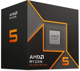 AMD Ryzen 5 9600 Desktop Processor – 6-Core / 12-Thread Zen 5 AM5 CPU, 3.8 GHz Base & Up to 5.2 GHz Boost, 32 MB L3 Cache, Integrated Radeon Graphics, DDR5-5600 & PCIe 5.0 Support, 65 W TDP, Includes Wraith Stealth Cooler (Boxed)