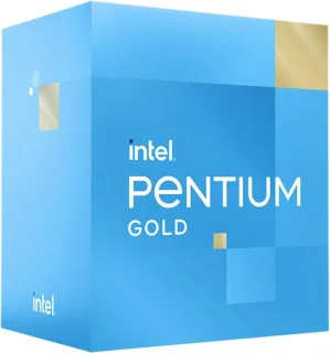 Intel Pentium Gold G7400 3.70 GHz Dual-Core (2C/4T) LGA1700 Desktop CPU, 6 MB Smart Cache, Intel UHD Graphics 710, DDR4/DDR5 Support, 46 W TDP – Retail Box/Boxed Processor