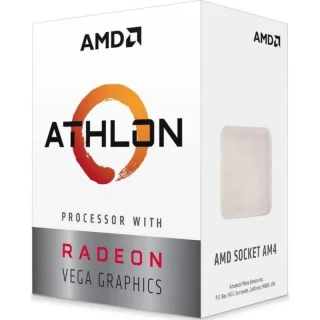AMD Athlon 200GE 2-Core 4-Thread AM4 Desktop APU with Radeon Vega 3 Graphics – 3.2 GHz Base, 35 W TDP, 1 MB L2/4 MB L3 Cache, DDR4-2667 Support, Integrated Graphics, AM4 Socket Boxed Processor