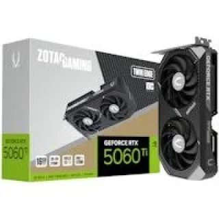 Zotac Twin Edge OC GeForce RTX 5060 Ti 16GB Black – NVIDIA Next-Gen GPU, 16GB GDDR6, Boost Clock up to 2650 MHz, Dual-Fan Twin Edge Cooling, Factory Overclock, Ray Tracing & DLSS, PCIe 4.0, HDMI/DP Outputs, 220 mm