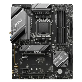 MSI B650 GAMING PLUS WIFI AMD AM5 ATX Motherboard – AMD B650 Chipset, DDR5 7200+ MHz (OC) Support, Dual PCIe 4.0 M.2 Slots, 2.5 Gb LAN & Wi-Fi 6E + Bluetooth 5.3, Realtek ALC897 7.1 Audio, USB 3.2 Gen 2x2 Type-C & HDMI 2.1/DisplayPort Outputs, Core Boost VRM & EZ Debug LEDs for Gaming & Productivity Builds