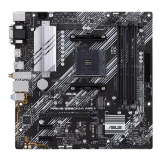 ASUS PRIME B550M-A WIFI II AMD B550 Micro-ATX Motherboard – AM4 Socket, Dual PCIe 4.0/3.0 M.2 Slots, DDR4 4866(OC)/4800(OC) Support, Wi-Fi 6 & Bluetooth 5.2, 1x HDMI/1x DVI-D/VGA, Realtek 7.1 Audio, Gigabit Ethernet & Robust Power Design for Gaming/Workstation PC Builds