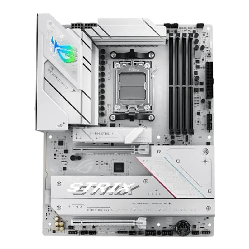 ASUS ROG STRIX B850-A GAMING WIFI AM5 ATX Motherboard – AMD B850 Chipset, Supports Ryzen 9000/8000/7000 Series, DDR5 up to 8000+ MT/s, 4x M.2 (PCIe 5.0/4.0), PCIe 5.0 x16, Intel 2.5 Gb LAN, Wi-Fi 7 & Bluetooth 5.4, USB 20 Gbps Type-C, SupremeFX 7.1 Audio & Aura Sync RGB for High-Performance Gaming/Creator Builds - Featured Image