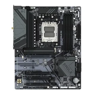 GIGABYTE B650 EAGLE AX AM5 ATX Motherboard – AMD B650 Chipset, DDR5 Support Up to 7600 MHz (OC), 4x DIMM, 3x M.2 (PCIe 5.0/4.0), Wi-Fi 6E & Bluetooth, 1 Gb LAN, USB 3.2 Gen 2x2 Type-C, HDMI 2.1 & DisplayPort, Fitted I/O Shield & VRM Heatsinks for Gaming/Creator PC Builds