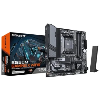 Gigabyte B550M GAMING X WIFI6 AMD B550 Micro-ATX Motherboard – Socket AM4 for Ryzen 3000/4000/5000 Series, DDR4 Dual-Channel up to 3200 MHz, 2x M.2 (PCIe 4.0 & PCIe 3.0), Realtek 7.1 Audio, Gigabit LAN, Wi-Fi 6 802.11ax & Bluetooth 5.3, HDMI 2.1 & DisplayPort, USB 3.2 Gen1