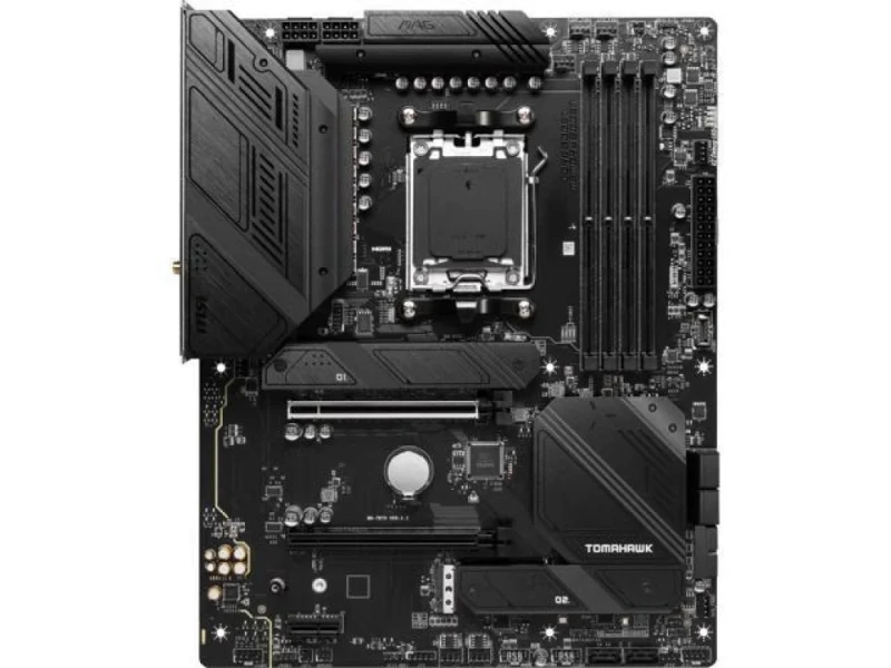MSI MAG B650 TOMAHAWK WIFI AMD B650 ATX Motherboard – AM5 Socket for Ryzen 7000/8000/9000 Series, DDR5 up to 7600+ MHz, 3x PCIe 4.0 M.2, 2.5 Gb LAN, Wi-Fi 6E & Bluetooth 5.2, USB 3.2 Gen2x2 Type-C & USB 3.2 Gen2, HDMI 2.1 & DisplayPort, Realtek ALC4080 Audio - Featured Image