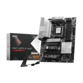MSI PRO X870E-P WIFI AM5 ATX Motherboard – AMD X870E Chipset, Socket AM5 (Ryzen 7000/8000/9000), DDR5-8200+ (4 DIMMs, 256 GB), PCIe 5.0 & PCIe 4.0 Expansion, 3x M.2 & 4x SATA Storage, Realtek 5 Gb LAN, Wi-Fi 7 & Bluetooth 5.4, USB4/USB-C, HDMI 2.1