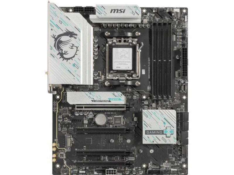 MSI B850 GAMING PLUS WIFI AM5 ATX Motherboard – AMD B850 Chipset for Ryzen 7000/8000/9000 Series, DDR5-8200+ (4 DIMMs, 256 GB), PCIe 5.0 x16 & Multiple M.2 Slots, Wi-Fi 7 & Bluetooth, Realtek 5 Gb LAN, USB-C & USB-A, HDMI/DisplayPort, High-Speed Networking & Gaming Features - Featured Image